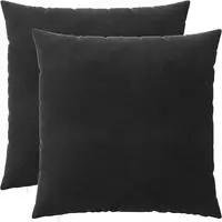 vidaXL Kissenbezug 2 pcs HEERLEN Schwarz 65 x 65 cm Samt