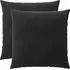 vidaXL Kissenbezug 2 pcs HEERLEN Schwarz 65 x 65 cm Samt