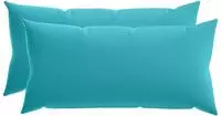 vidaXL Kissenbezug 2 pcs HEERLEN T&uuml;rkis 40 x 80 cm Polyester