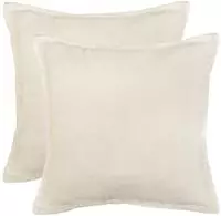vidaXL Kissenbezug 2 pcs HOUTEN Creme 40 x 40 cm Boucl&eacute;