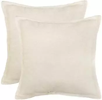 vidaXL Kissenbezug 2 pcs HOUTEN Creme 40 x 40 cm Boucl&eacute;