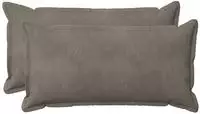 vidaXL Kissenbezug 2 pcs HOUTEN Hellgrau 40 x 80 cm Samt