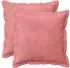 vidaXL Kissenbezug 2 pcs HOUTEN Rosa 40 x 40 cm Samt