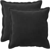 vidaXL Kissenbezug 2 pcs HOUTEN Schwarz 40 x 40 cm Samt