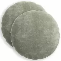 vidaXL Kissenbezug 2 stk. HEERLEN Gr&uuml;n &Oslash; 40 cm Chenille-Stoff