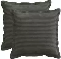 vidaXL Kissenbezug 2 stk. HOUTEN Anthrazit 50 x 50 cm Cord