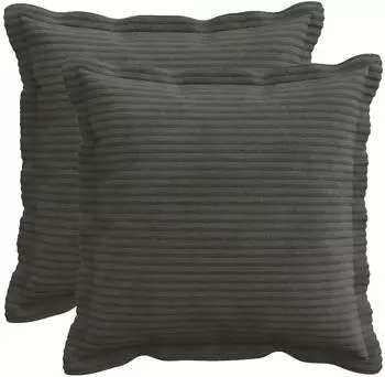 vidaXL Kissenbezug 2 stk. HOUTEN Anthrazit 50 x 50 cm Cord