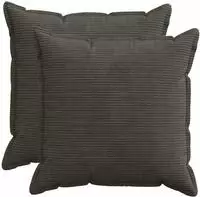 vidaXL Kissenbezug 2 stk. HOUTEN Anthrazit 55 x 55 cm Cord
