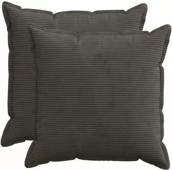 vidaXL Kissenbezug 2 stk. HOUTEN Anthrazit 55 x 55 cm Cord
