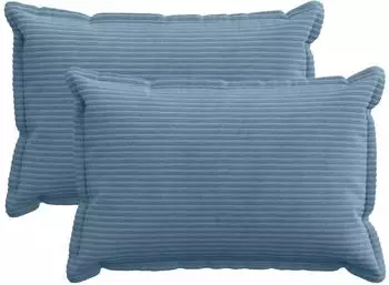 vidaXL Kissenbezug 2 stk. HOUTEN Blau 40 x 60 cm Cord