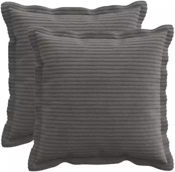 vidaXL Kissenbezug 2 stk. HOUTEN Dunkelgrau 45 x 45 cm Cord