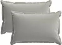 vidaXL Kissenbezug 2 stk. HOUTEN Grau 50 x 70 cm Polyester