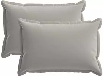 vidaXL Kissenbezug 2 stk. HOUTEN Grau 50 x 70 cm Polyester