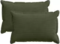 vidaXL Kissenbezug 2 stk. HOUTEN Gr&uuml;n 50 x 80 cm Cord