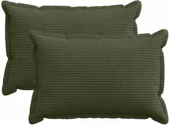 vidaXL Kissenbezug 2 stk. HOUTEN Gr&uuml;n 50 x 80 cm Cord