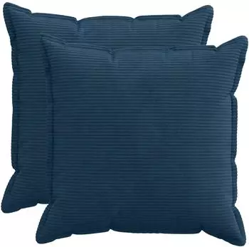 vidaXL Kissenbezug 2 stk. HOUTEN Marineblau 65 x 65 cm Cord