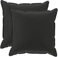 vidaXL Kissenbezug 2 stk. HOUTEN Schwarz 70 x 70 cm Polyester