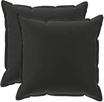 vidaXL Kissenbezug 2 stk. HOUTEN Schwarz 70 x 70 cm Polyester