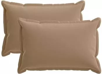 vidaXL Kissenbezug 2 stk. HOUTEN Taupe 40 x 60 cm Polyester