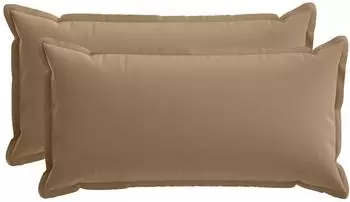 vidaXL Kissenbezug 2 stk. HOUTEN Taupe 40 x 80 cm Polyester