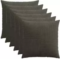 vidaXL Kissenbezug 6 pcs ALMELO Anthrazit 70 x 70 cm Cord