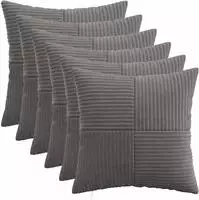 vidaXL Kissenbezug 6 pcs ALMELO Dunkelgrau 50 x 50 cm Cord
