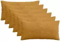 vidaXL Kissenbezug 6 pcs ALMELO Gelb 40 x 80 cm Cord