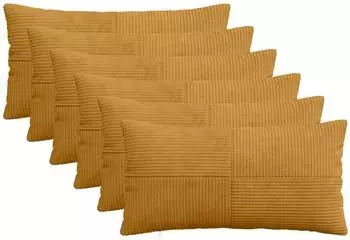 vidaXL Kissenbezug 6 pcs ALMELO Gelb 40 x 80 cm Cord