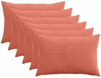 vidaXL Kissenbezug 6 pcs ALMELO Rot-Orange 50 x 75 cm Cord