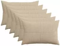 vidaXL Kissenbezug 6 pcs ALMELO Taupe 30 x 50 cm Cord