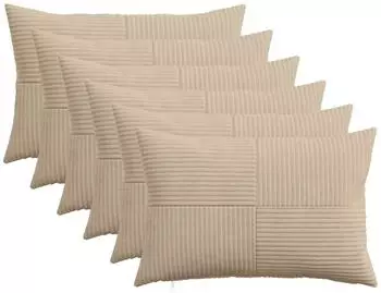 vidaXL Kissenbezug 6 pcs ALMELO Taupe 30 x 50 cm Cord