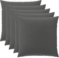 vidaXL Kissenbezug 6 pcs HEERLEN Anthrazit 65 x 65 cm Polyester