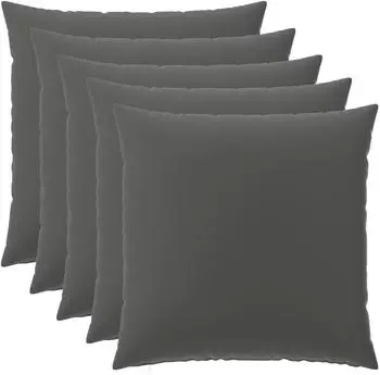 vidaXL Kissenbezug 6 pcs HEERLEN Anthrazit 65 x 65 cm Polyester