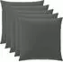 vidaXL Kissenbezug 6 pcs HEERLEN Anthrazit 65 x 65 cm Polyester