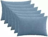 vidaXL Kissenbezug 6 pcs HEERLEN Blau 50 x 70 cm Cord