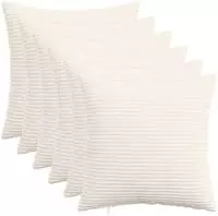 vidaXL Kissenbezug 6 pcs HEERLEN Creme 40 x 40 cm Cord