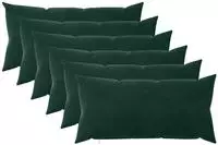 vidaXL Kissenbezug 6 pcs HEERLEN Dunkelgr&uuml;n 40 x 80 cm Samt