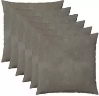 vidaXL Kissenbezug 6 pcs HEERLEN Hellgrau 60 x 60 cm Samt