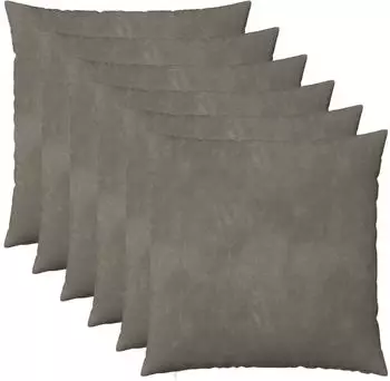 vidaXL Kissenbezug 6 pcs HEERLEN Hellgrau 60 x 60 cm Samt