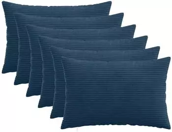 vidaXL Kissenbezug 6 pcs HEERLEN Marineblau 50 x 75 cm Cord
