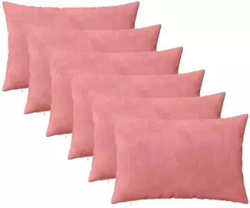 vidaXL Kissenbezug 6 pcs HEERLEN Rosa 50 x 75 cm Samt