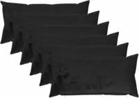 vidaXL Kissenbezug 6 pcs HEERLEN Schwarz 40 x 70 cm Flanell