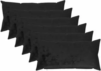 vidaXL Kissenbezug 6 pcs HEERLEN Schwarz 40 x 70 cm Flanell