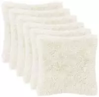 vidaXL Kissenbezug 6 pcs HEERLEN Wei&szlig; 35 x 35 cm PV Fleece