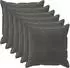 vidaXL Kissenbezug 6 pcs HOUTEN Dunkelgrau 80 x 80 cm Samt