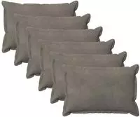 vidaXL Kissenbezug 6 pcs HOUTEN Hellgrau 40 x 60 cm Samt