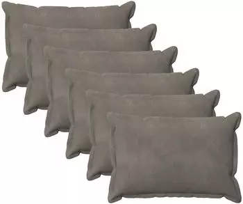 vidaXL Kissenbezug 6 pcs HOUTEN Hellgrau 40 x 60 cm Samt