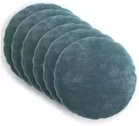 vidaXL Kissenbezug 6 stk. HEERLEN Blau &Oslash; 50 cm Chenille-Stoff