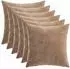 vidaXL Kissenbezug 6 stk. HEERLEN Braun 40 x 40 cm Chenille-Stoff
