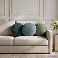 vidaXL Kissenbezug 6 stk. HEERLEN Gr&uuml;n &Oslash; 40 cm Chenille-Stoff